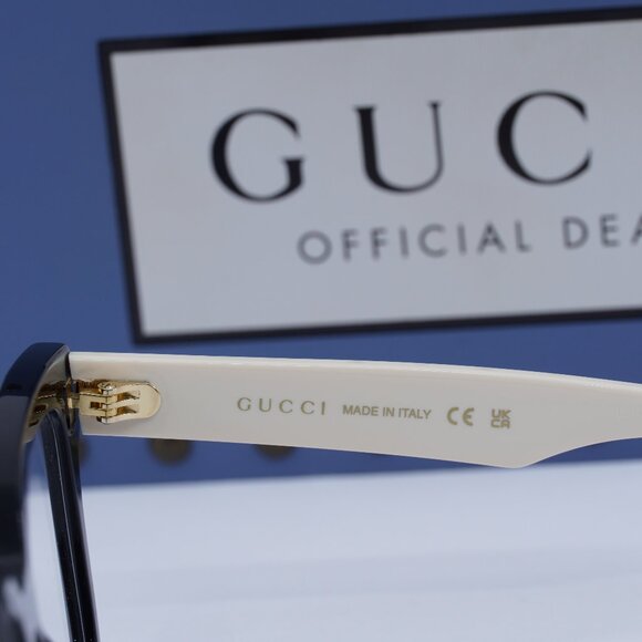 FINAL PRICE NEW GUCCI GG0958O 005 BLACK AND WHITE EYEGLASSES - Picture 6 of 10